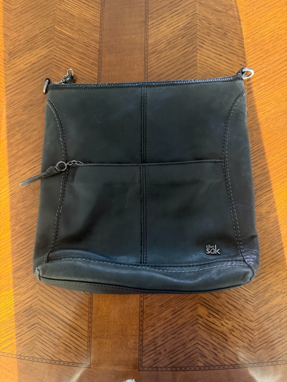 The Sak Lucia Leather Crossbody Bag - Black Pebbled Leather- Very Good Condition